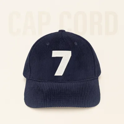 Men's Cord Cap (S-1)-Navy Blue	